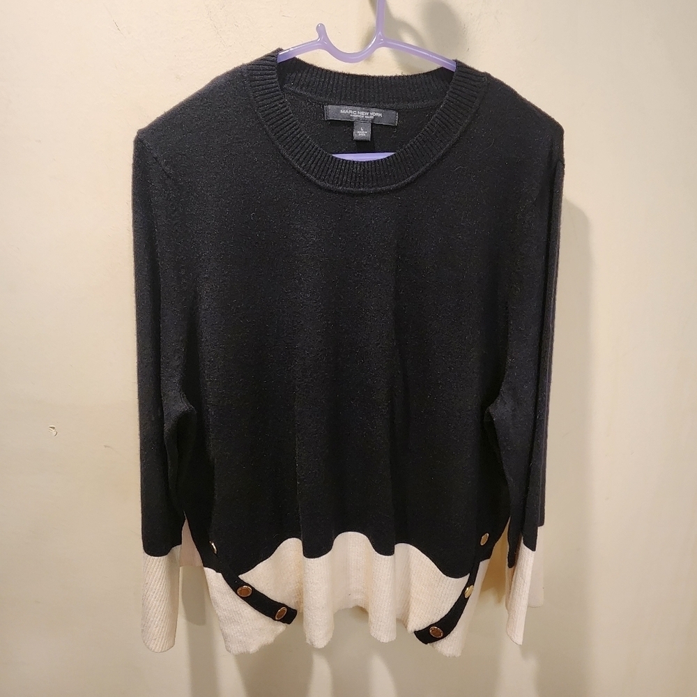 Marc New York Black and beige Women's Sweater Size L